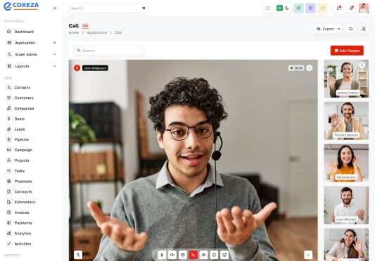 Video Call Application Page