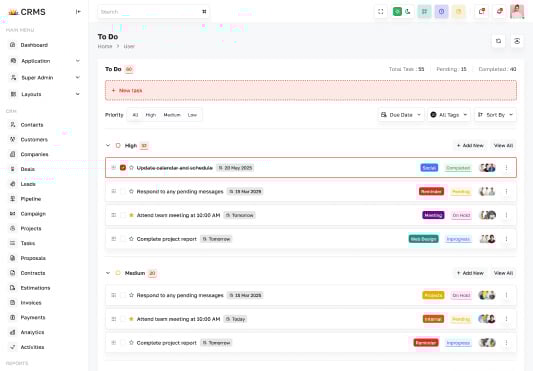 To-Do Application Page